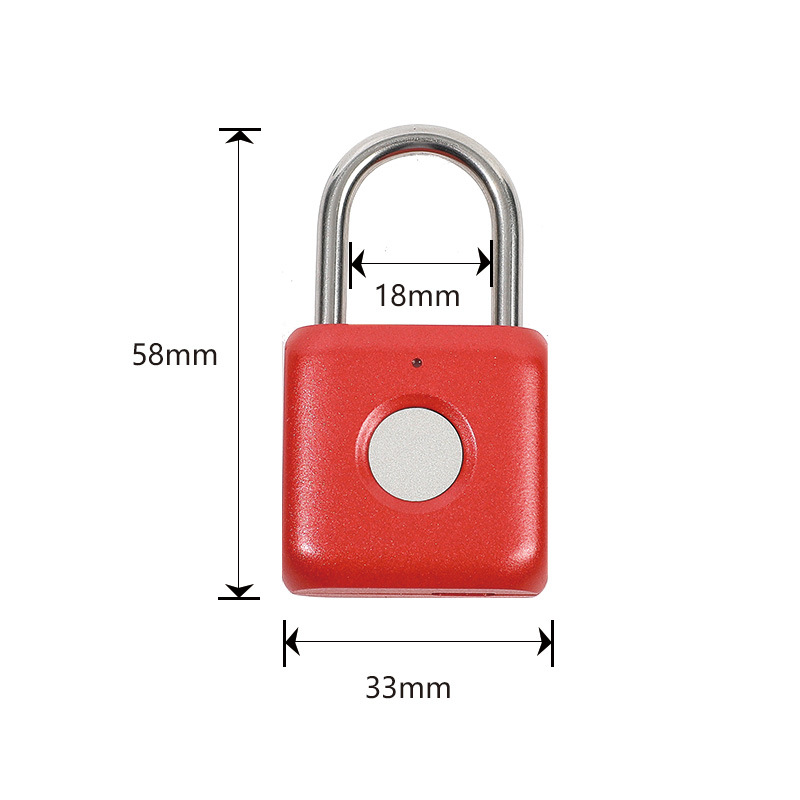 Hot Selling Mini Green IP65 Smart Electronic Padlock Finger Print Access Travel Luggage Suitcase Security Door Locks