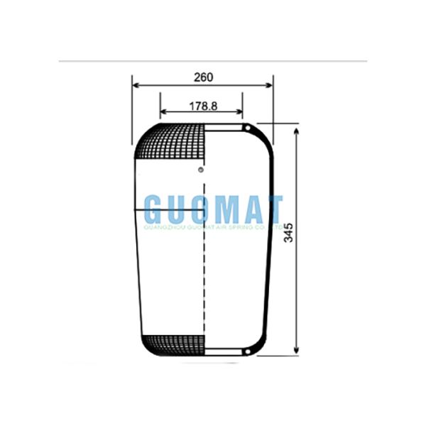 W01-095-0205 Firestone Bus Air Spring Manufacturer 701N Contitech Rubber Air Bellows