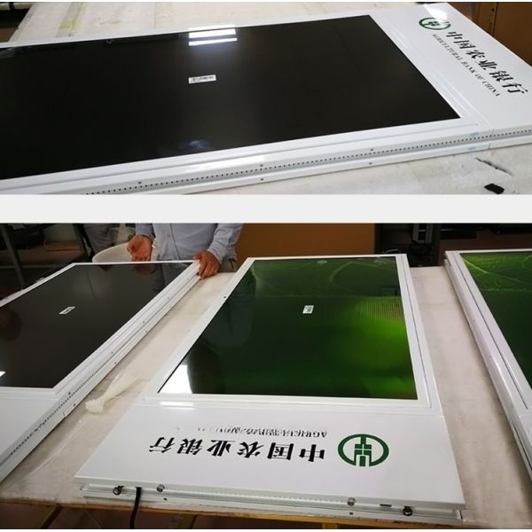 Потолочная крыша установка сверхтонкий высокой яркости двойные экраны 49 дюймовый сеть WIFI LCD рекламный проигрыватель монитор