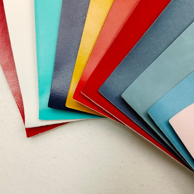 Wholesale High Quality PU Printed Thermal Discolor Embossed PU Leather for Notebook and Diary