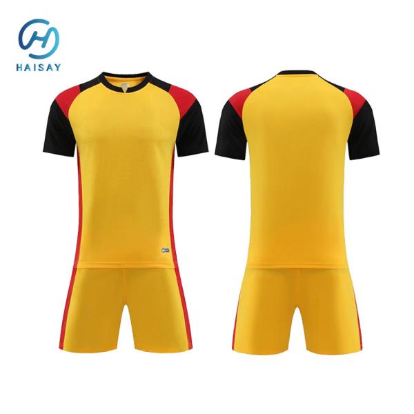 Vibrant Yellow Soccer Jersey Set - Breathable Polyester S-3XL