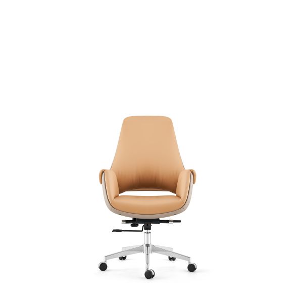 Wholesale Luxury Mid-Back Leather Office Chair Ergonomic Executive Commercial Furniture Traditional Design