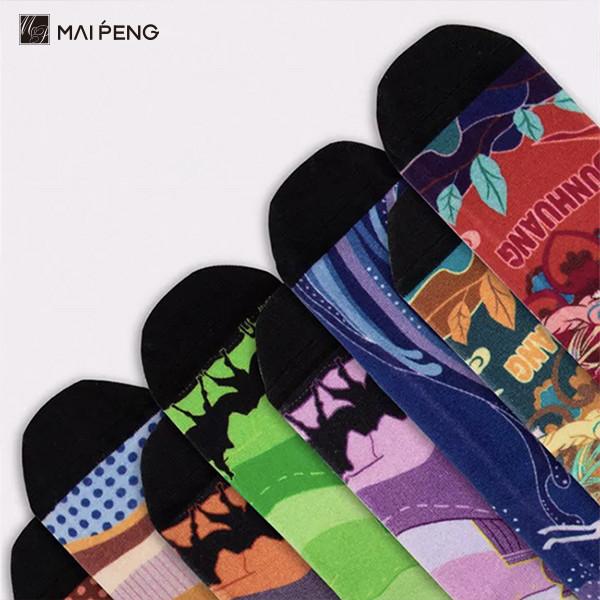 Custom Colorful 360 Digital Sublimation Blank Socks Polyester 3D Printed Socks