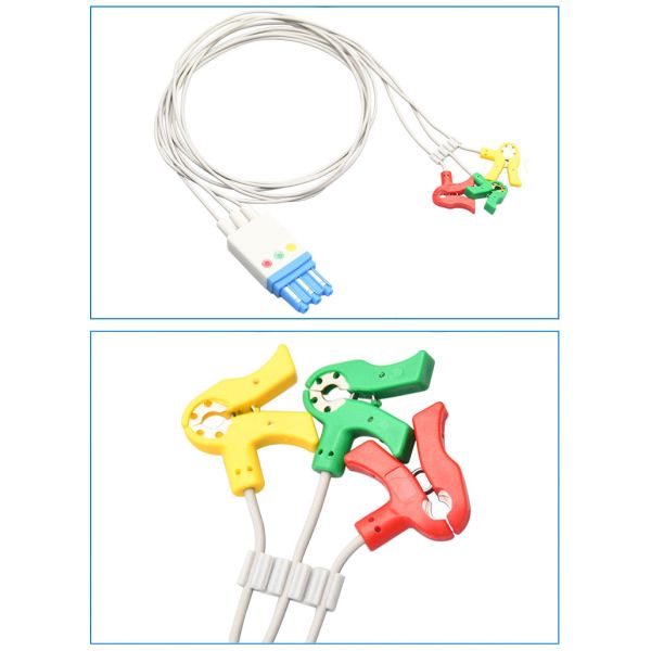 Newborn ECG Trunk Cable And Leads For Patient Monitor Compatible With M3000A 78352C Medical Consumables