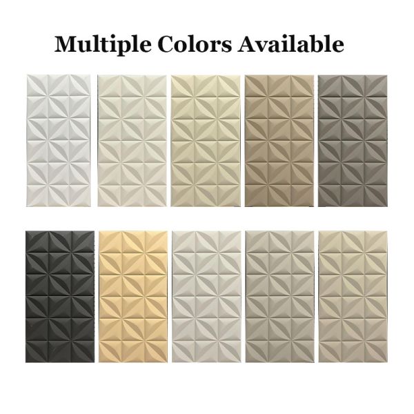 Geometrical PU Stone Polyurethane Component Wall Cladding Easy Cut Install For Office Hotel