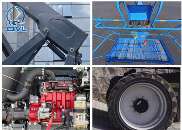 38.4m Straight Arm Aerial Work Platform 54kw Engine Cherry Picker