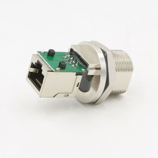 Waterproof, RJ45 connector, metal housing, IP67， RJ45 Modular Jack ,  HULYN