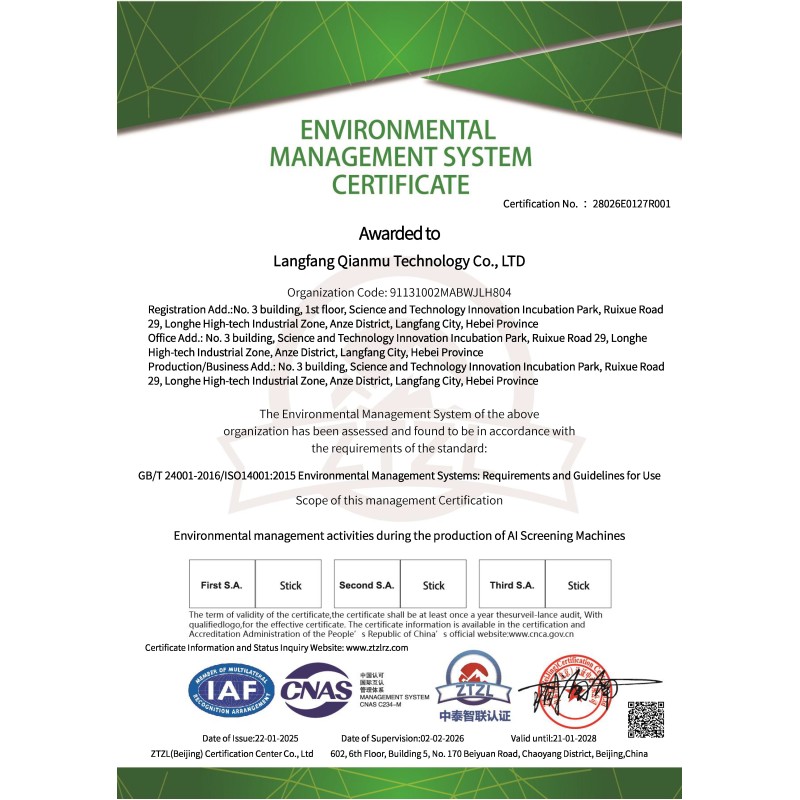 Langfang Qianmu Technology Co., Ltd Certifications