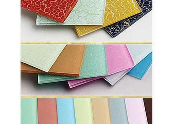 Customized Size Lacobel Painted Glass Surface Smooth Environmentally Friendly