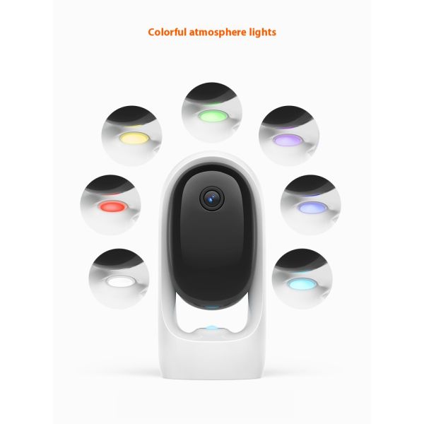 WiFi APP Remote Control Pet Camera Night Vision Motion Detection Alerts Eco-Friendly Flying Discs Interactive Cat Laser Toy for
