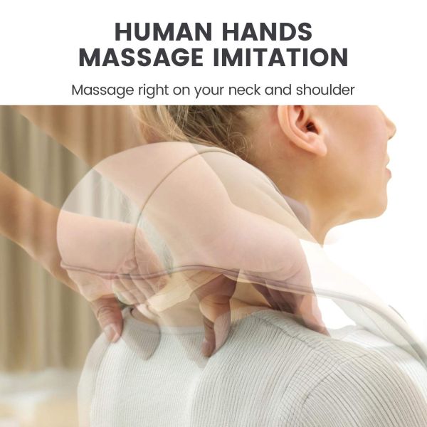 Neck Massage Apparatus U Shape Shiatsu Kneading Back Fatigue Cervical Heating Relaxation