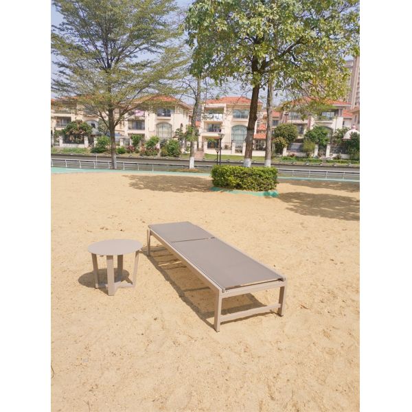 Upgrade Your Beach and Pool Experience with this Metal Outdoor Patio Wave Chaise Lounger