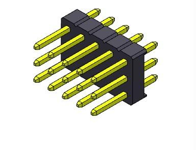 TIPO triplo 3*2 PIN To 3*40PIN H=2.54MM do MERGULHO da fileira de Pin Header Connector 2.54mm