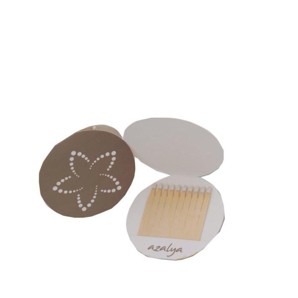Custom Name Logo Printing Creative Cosmetic Shaped Wooden White Tip Matches Sticks