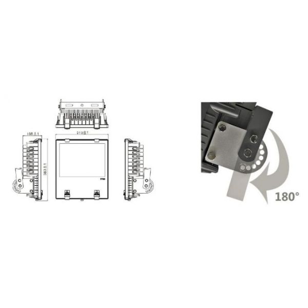 150W Bridgelux интегрировало света потока СИД обломока промышленные для освещения архитектуры