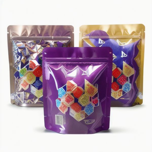Hamburger Custom Mylar Bags 3.5 Holographic Packaging Stand Up Pouch Gravure Printing Direct Print Pouch Flower Package