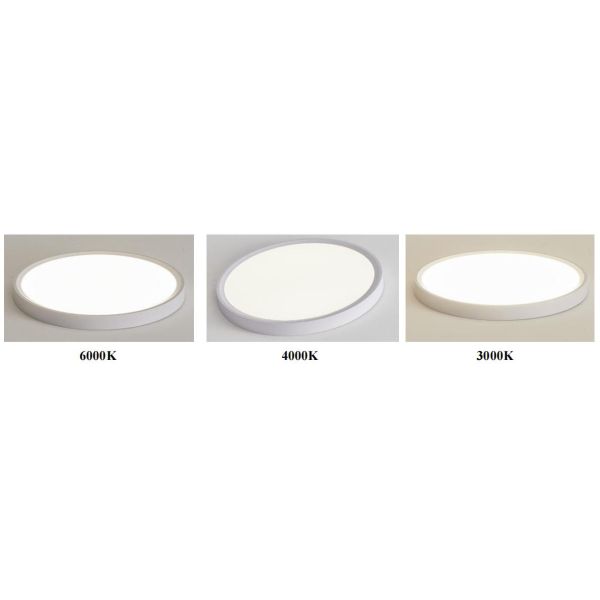 Anti Glare LED Ceiling Panel Light 18W 3 colors changing 230mm 100LM/W ABS Black housing 3mm LGP IP42 home lighting