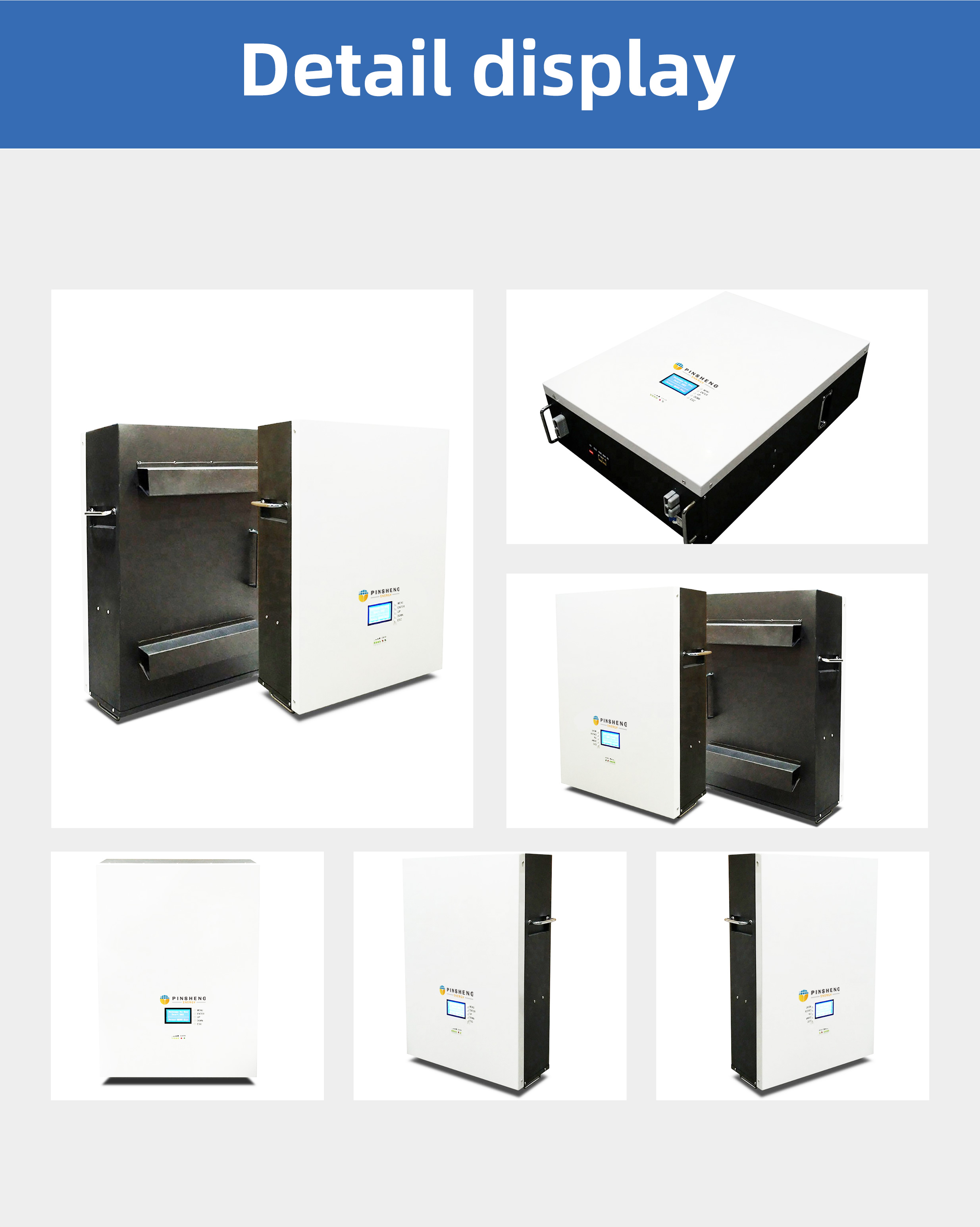 Pinsheng железофосфатные батареи 10кВтч настенные батареи lifepo4 48V 51.2V литий-ионные солнечные батареи 200ah