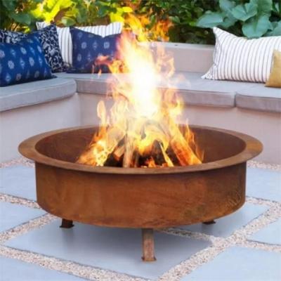 Fogo redondo exterior Pit Corten Steel Fire Bowl do soldador do aquecimento do metal do pátio