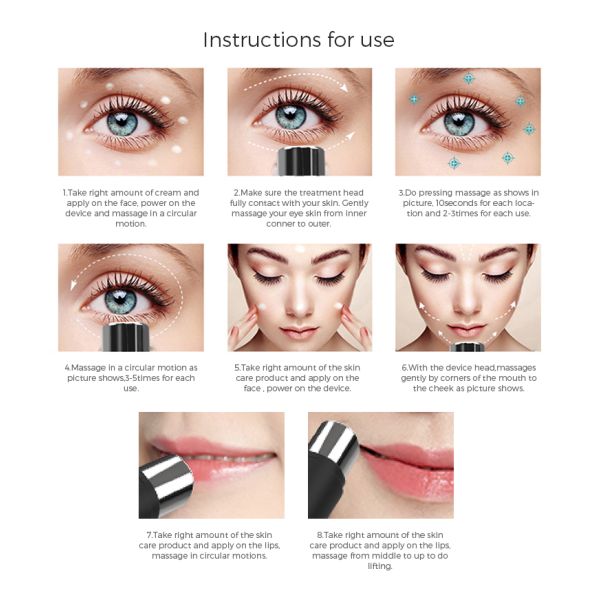 Massager вибрации ручки 7000rpm 623nm уменьшает Massager глаза усталости для сумок глаза