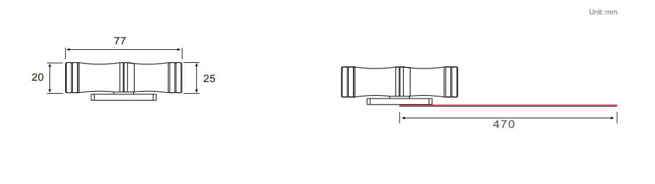 Светодиодные мини-бамбуковые трубчатые настенные фонари 1W*2 IP65 RGB водонепроницаемая настенная лампа вверх вниз наружное освещение