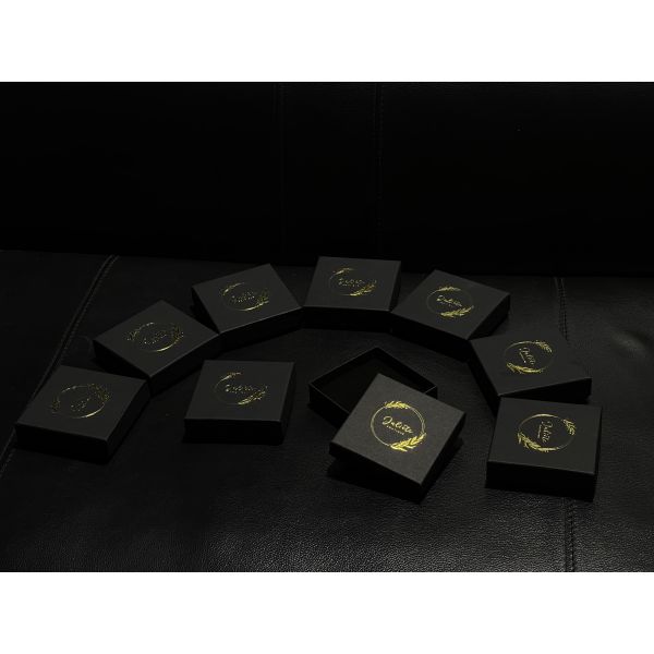Customs Paper Jewelry Box Logo color -Use to Earring Pendant Bracelet Necklace