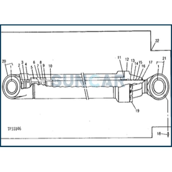Комплекты для ремонта уплотнения цилиндра руки ручки ковша AH144595 JOHN DEERE для 690ELC
