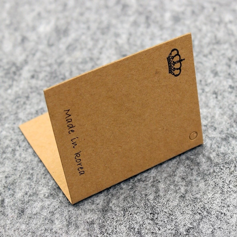 Kraft Paper Folded Hang Tags With Care Instructions For Apparel Branding