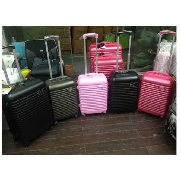 Sky Blue Abs Trolley  Luggage Set , Cute Carry On Luggage With Normal Combination Lock