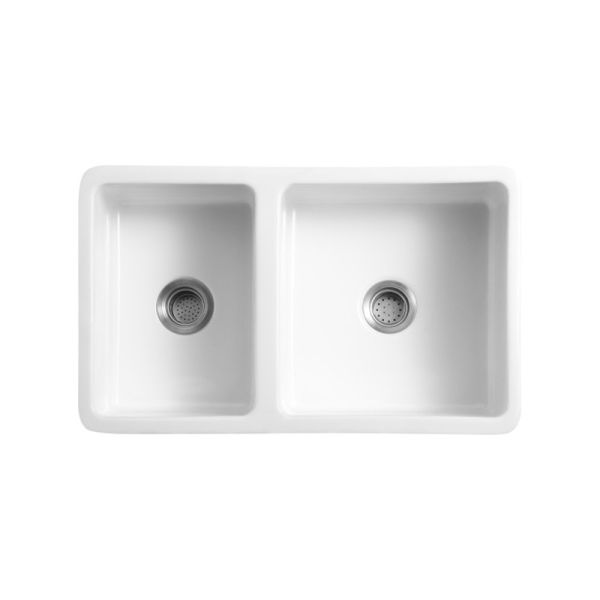 раковина загородного стиля огнеупорной глины кухонной раковины сельского дома шаров 33In двойная