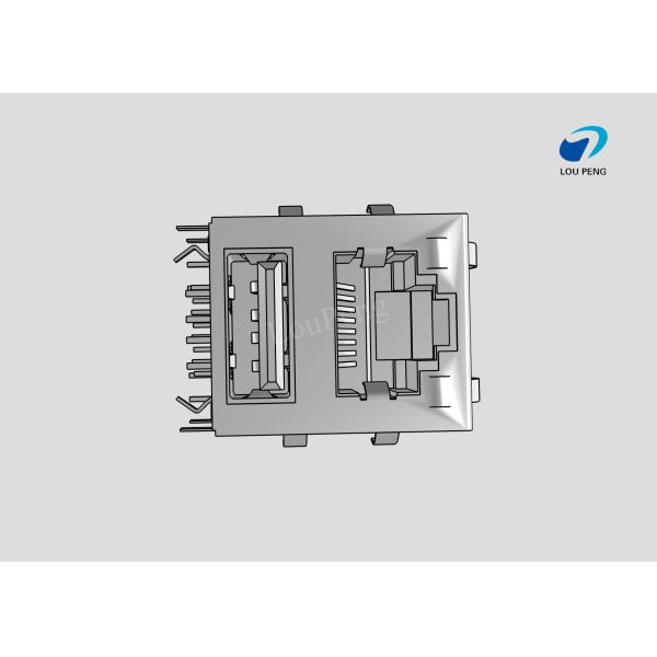 RJ45 network port, 8P8C type, twin design, without indicator light
