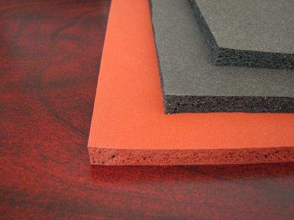 Double Impression Fabric Silicone Sponge Sheet 10-30Sh A Hardness