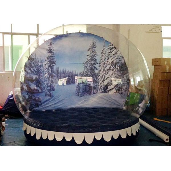 Personalized Christmas Inflatable Snow Globes Outdoors Clear Dome Tent