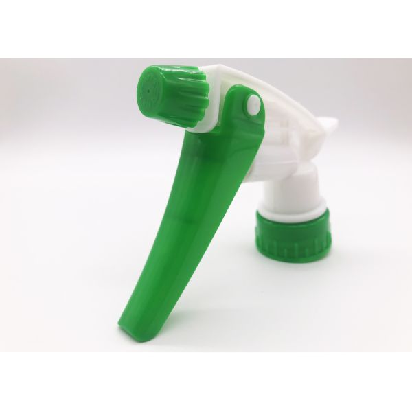 Plastic Pp Material Trigger Pump Sprayer 28 / 400 28 / 410 Green Color