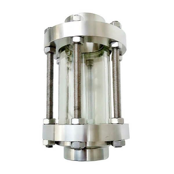 Straight Tube Sanitary Sight Glass Butt Weld Connection For For High Temperature Pipe System