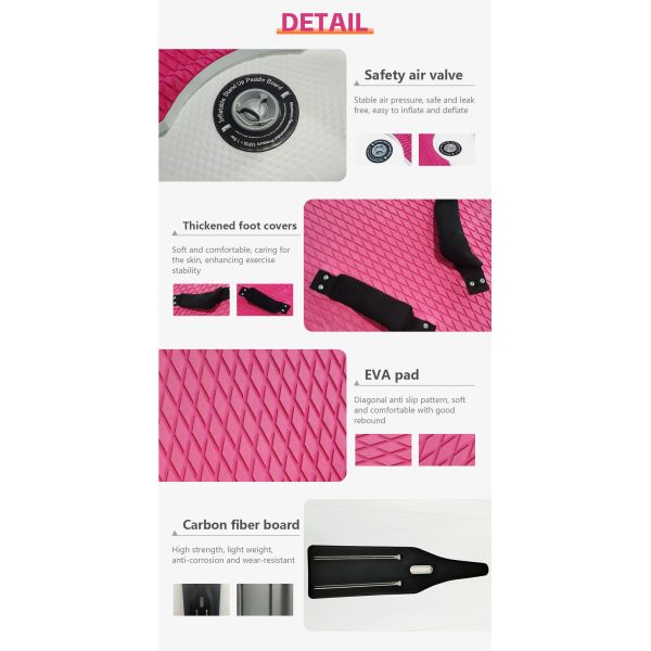 Customizable PVC Inflatable Surfboard  Carbon Fiber Rigid Paddle Board For Kit Foil