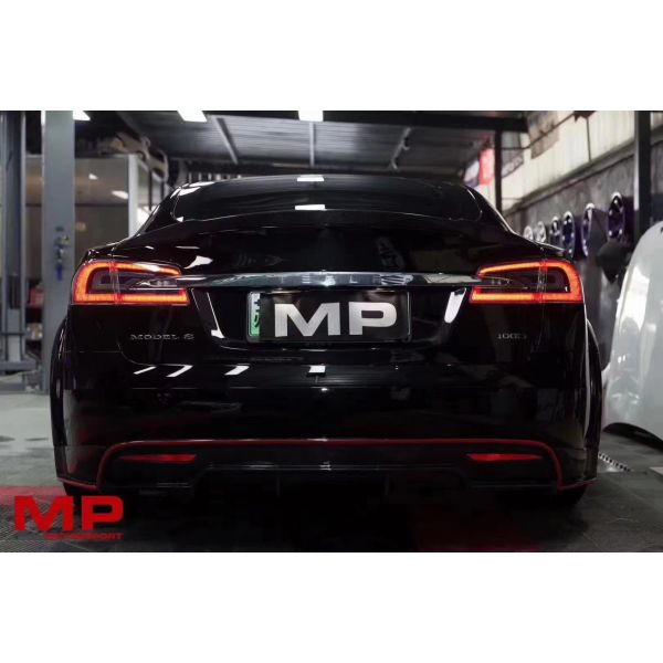 Venta del kit de cuerpo de fibra de carbono del modelo S para el modelo S Wide Bodyki de fibra de carbono delantera de la pala trasera del difusor Spoiler