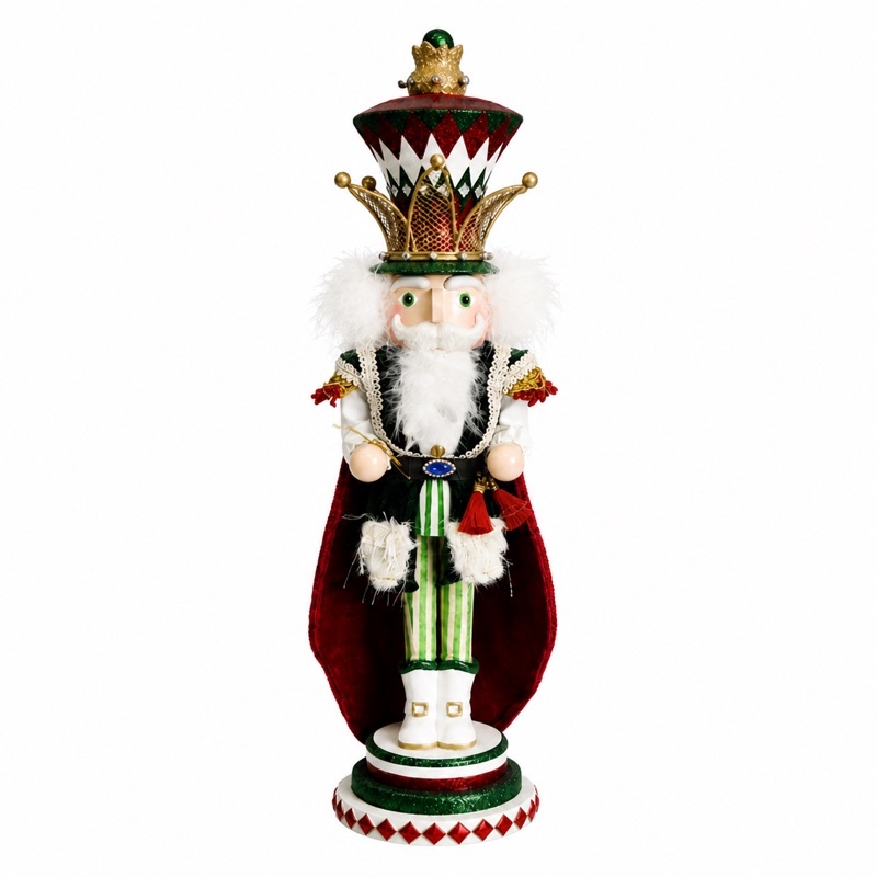 Custom Burgundy Cape King Nutcracker