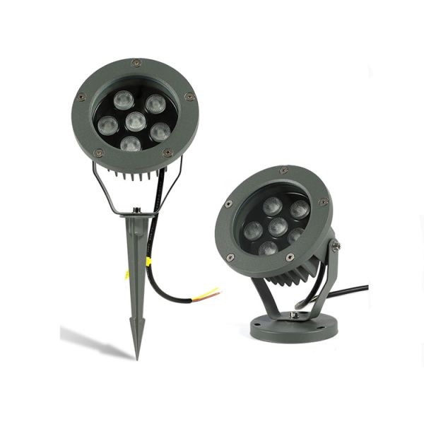 LED Projection Spotlight Waterproof Round Floor Lamp Plug-in Outdoor Lawn Villa Garden Lamps