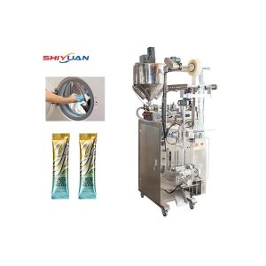 Vertical Liquid Paste Sachet Filling Packing Machine Three Side Back Seal