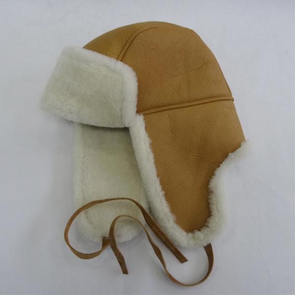Hot sale Plain Pattern Shearling leather Hat the couple sheepskin hat