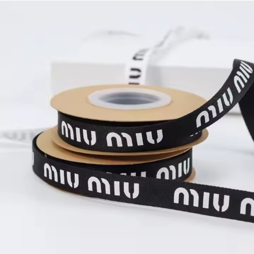 Печать логотипа на заказ 13 мм ролл ленты с крупным зерном в черно-белом цвете для бутылочных цветов