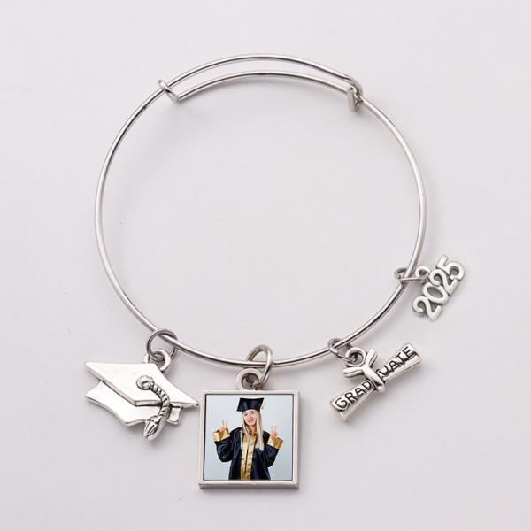 Bracelet de bijoux fantaisie pour cadeau de remise de diplôme DIY Imprimable par sublimation Bracelet de remise de diplôme