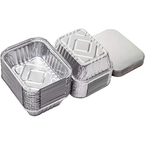Food Grade Aluminum Foil Food Containers Takeaway Food Packing Aluminum Foil Tray With Lid