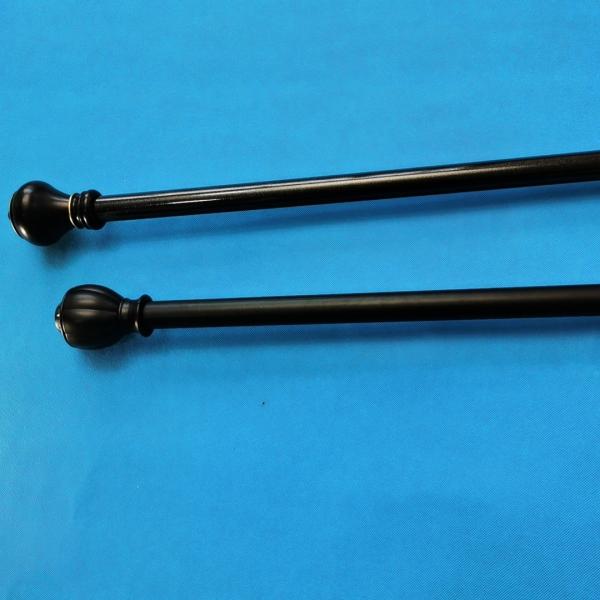 Polished Metal 22 Inch Window Decorative Cast Iron Pipe Curtain Rod