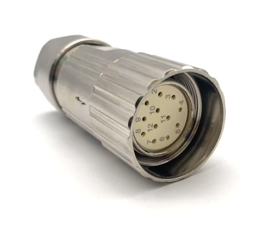 Siemens IP67 Waterproof Male Female 12 Pin M23 Circular Connector Etype Ptype