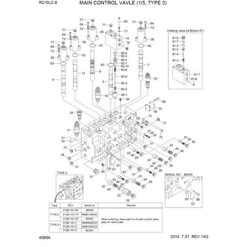 Hydraulic Excavator Main Control Valve 723-18-18500 723-18-18504 723-18-18504