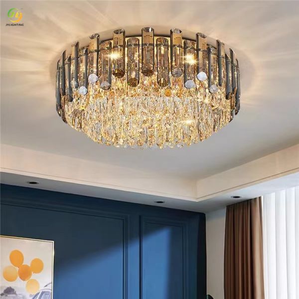 JYLIGHTING Light Luxury Crystal Lamp Living Room Ceiling Lamp Modern Simple Atmosphere Luxury Restaurant Master Bedroom Lamp