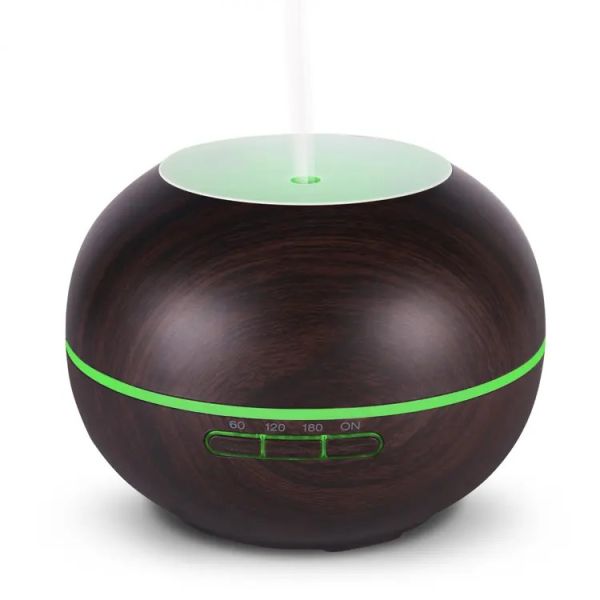 Factory Provide 200ml Wood Grain Essential Oil Scent Fragrance Aroma Diffusers for Home Large Room With Night Light