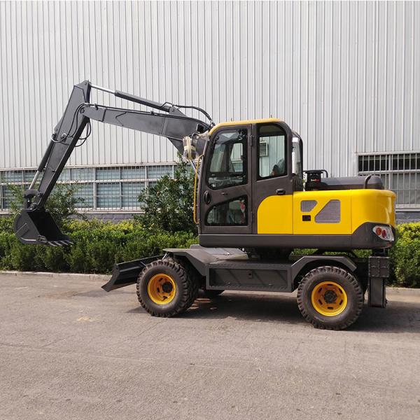 Heavy Duty Construction Equipment Wheeled Excavator Rotary Wheel Wood Grabber Digger